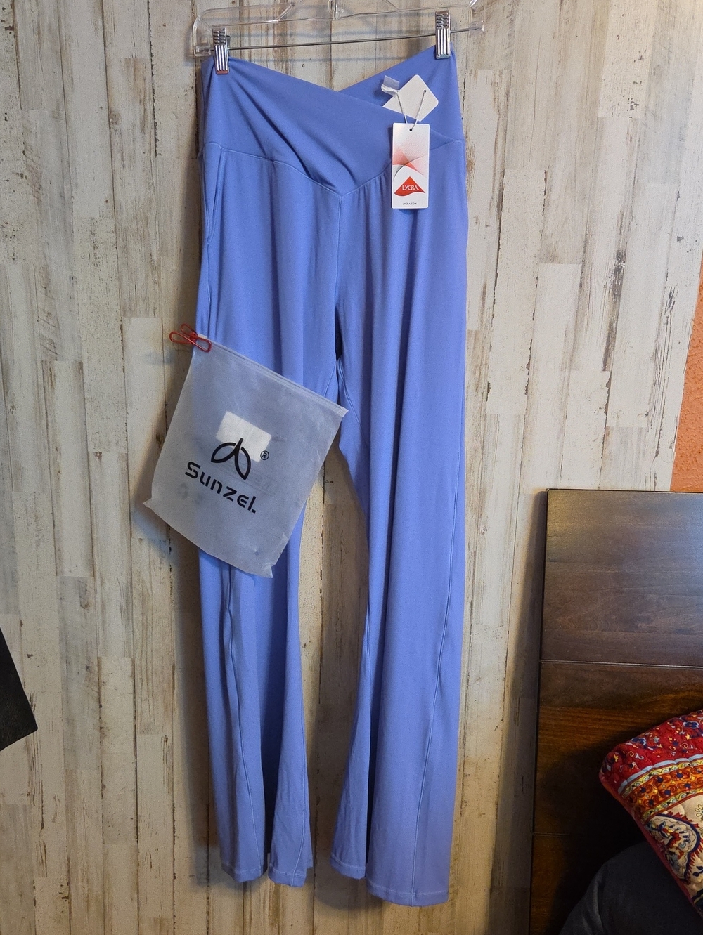 Sunzel Lavender Wide-Leg Flare Pants with V-Waist